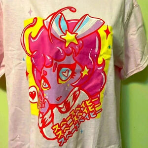 Space Babe Kanji size large women t-shirt NWT